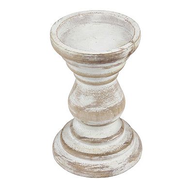 Stonebriar Collection Medium Beach House Pillar Candleholder