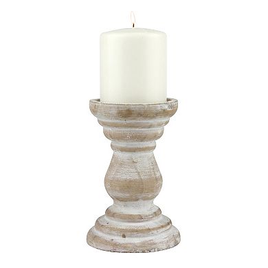 Stonebriar Collection Medium Beach House Pillar Candleholder