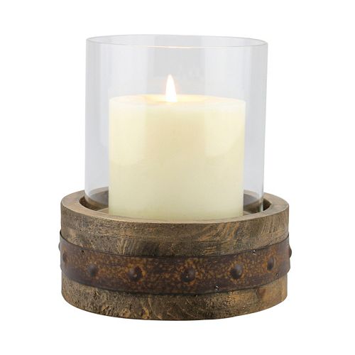 Stonebriar Collection Small Rustic Pillar Candleholder