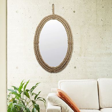 Stonebriar Collection Rope Oblong Wall Mirror