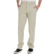 Comfort Men\'s Flat-Front Series Pants Performance Straight-Fit Extreme Khaki Lee®