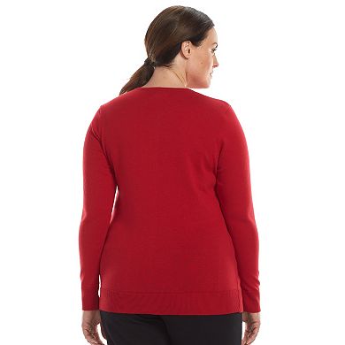 Plus Size Croft & Barrow® Essential Cardigan