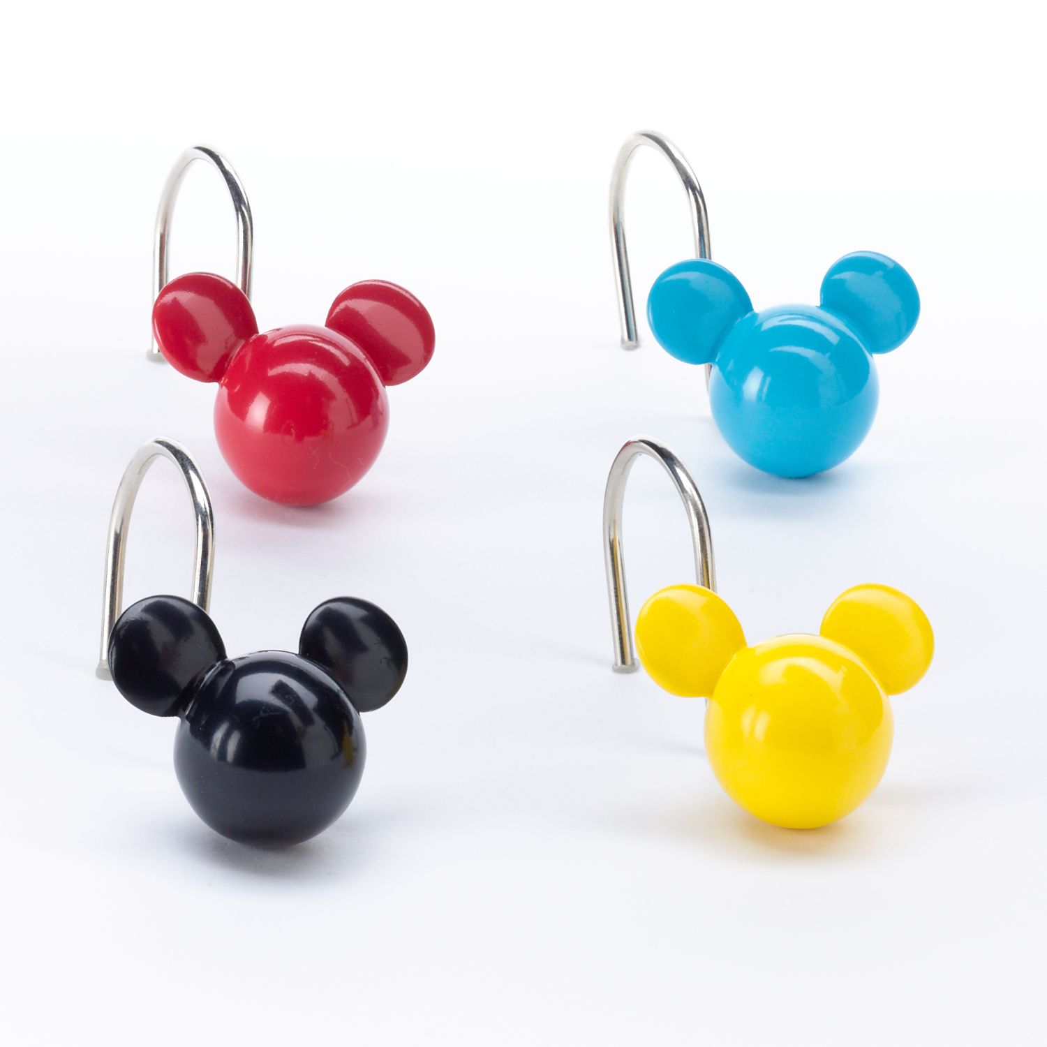 mickey mouse head shower curtain hooks