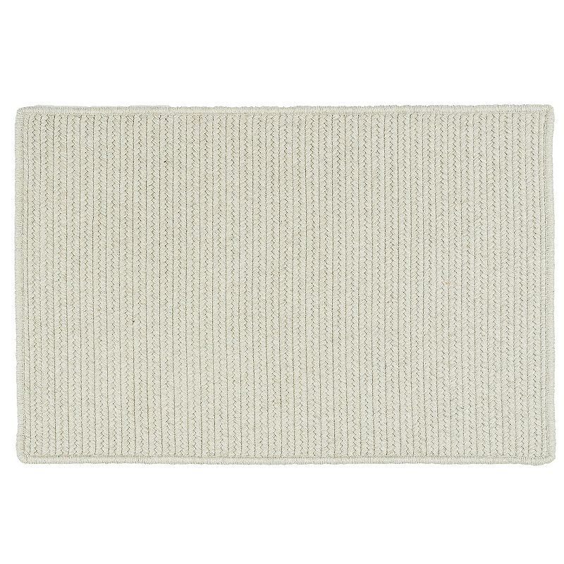 Sunbrella Braided Reversible Indoor/Outdoor Rug, White, 9X12 Ft