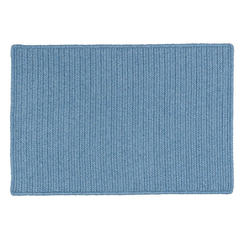 Sunbrella Braided Reversible Indoor/Outdoor Rug, Blue, 4X6 Ft