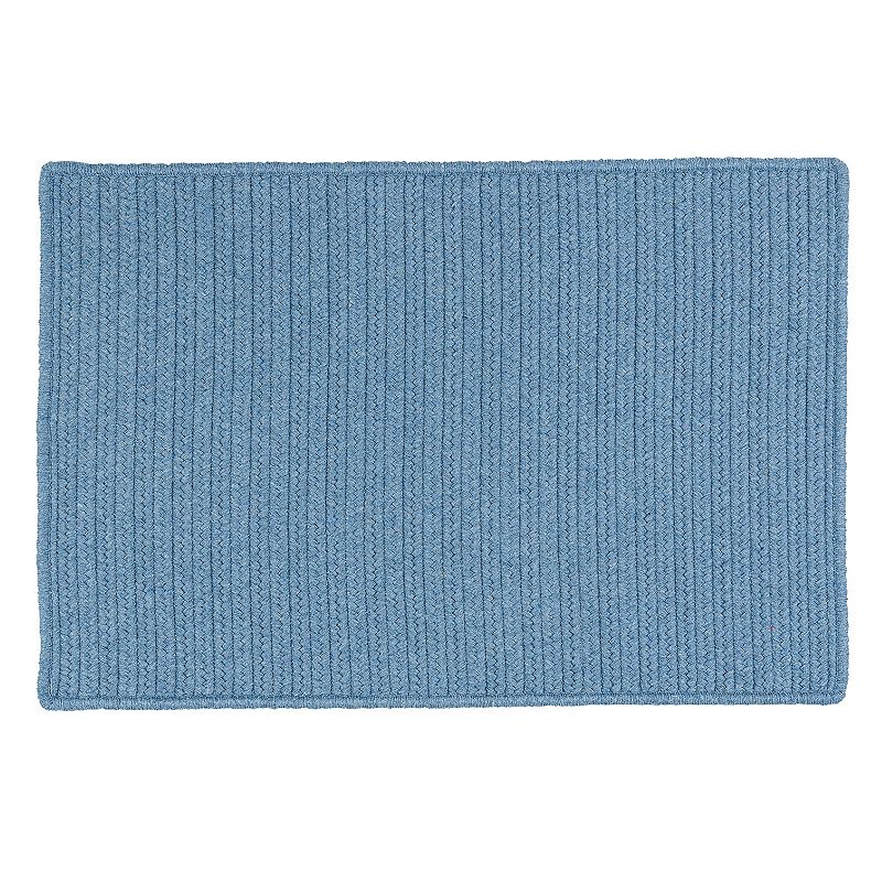 Sunbrella Braided Reversible Indoor/Outdoor Rug, Blue, 8X10 Ft