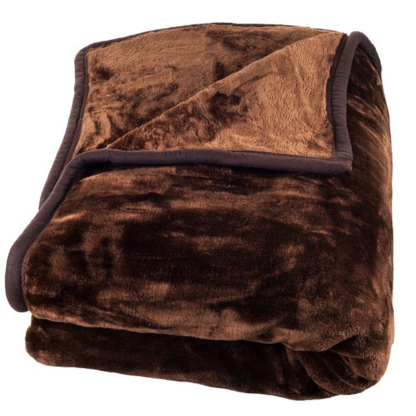 Portsmouth Home Solid Plush Faux-Mink Blanket - Twin