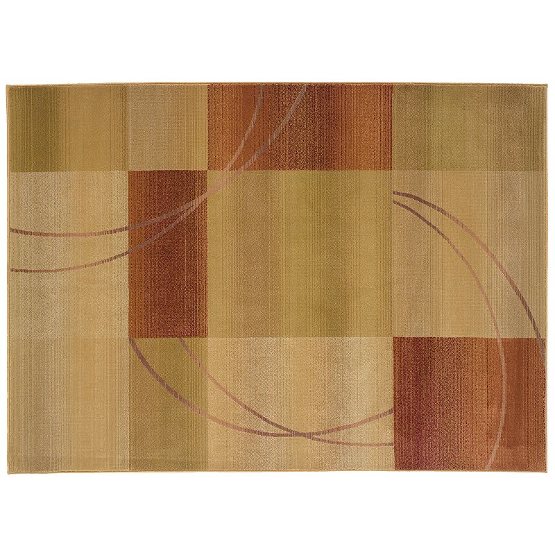 Gavin Geometric Rug, Yellow, 8Ft Rnd