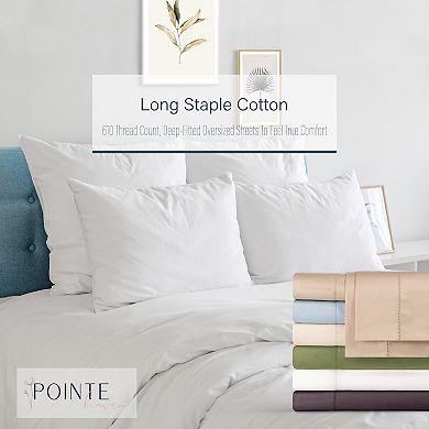 Celeste Home 610 Thread Count 100% Cotton Sateen Sheet Set or Pillowcase Pair