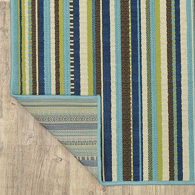 StyleHaven Cayman Striped Indoor Outdoor Rug