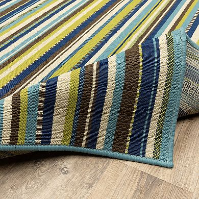 StyleHaven Cayman Striped Indoor Outdoor Rug