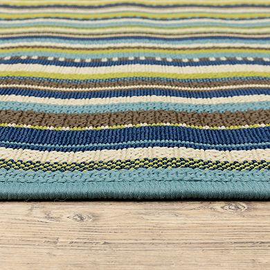 StyleHaven Cayman Striped Indoor Outdoor Rug