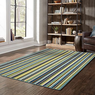 StyleHaven Cayman Striped Indoor Outdoor Rug