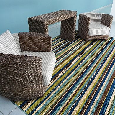 StyleHaven Cayman Striped Indoor Outdoor Rug