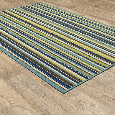StyleHaven Cayman Striped Indoor Outdoor Rug