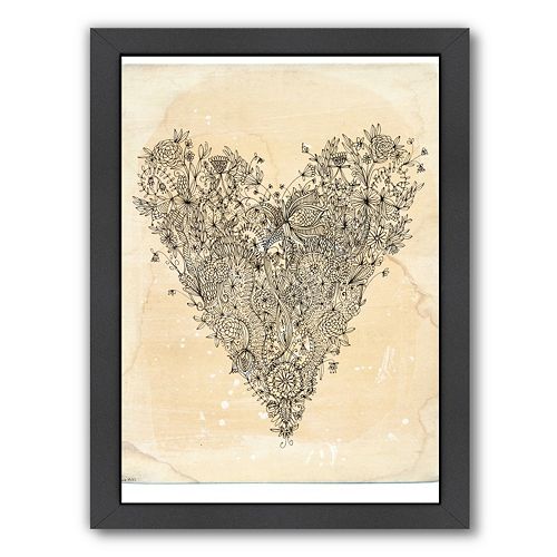 Americanflat Paula Mills ''Love Art'' Framed Wall Art