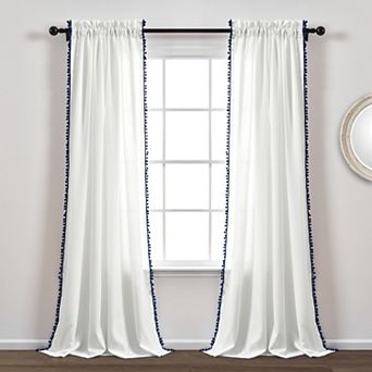 Lush Decor Pom Pom Window Curtain