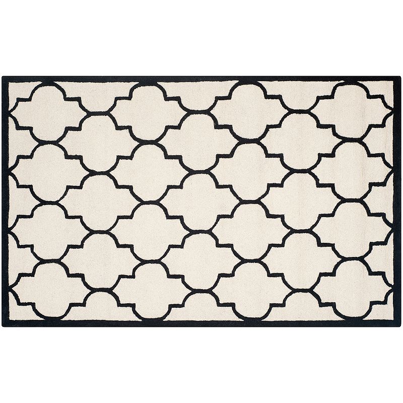 Safavieh Cambridge Trellis Wool Rug, Natural, 5X8 Ft
