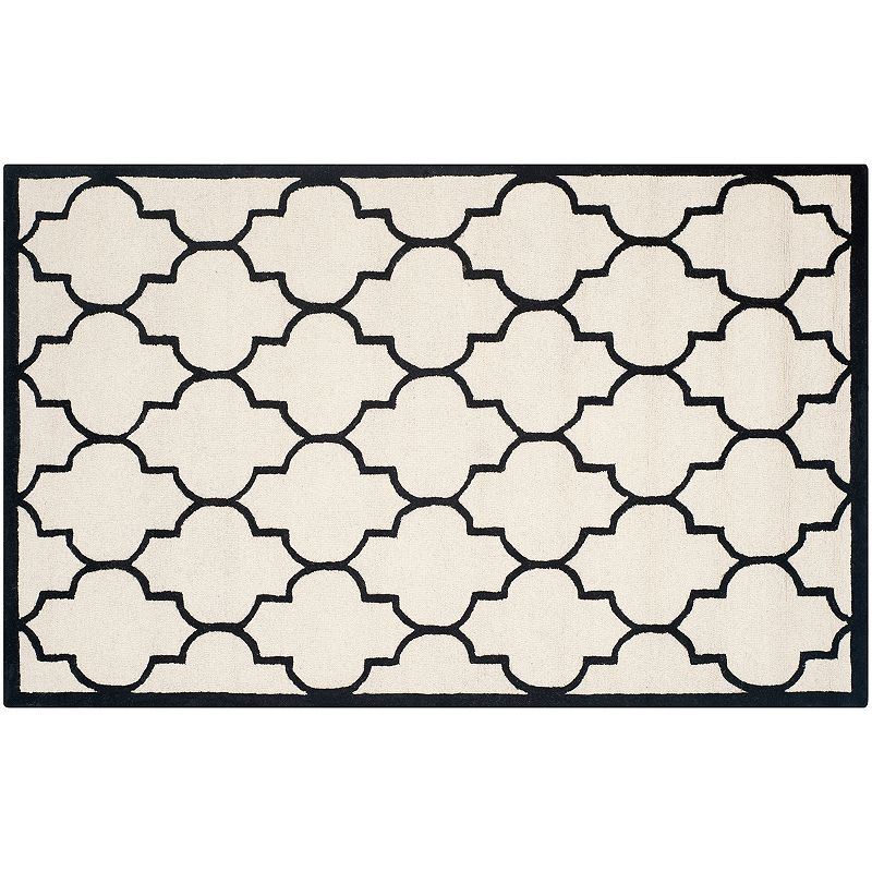 Safavieh Cambridge Trellis Wool Rug, Natural, 5X8 Ft