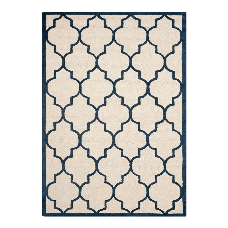 Safavieh Cambridge Trellis Wool Rug, Natural, 5X8 Ft