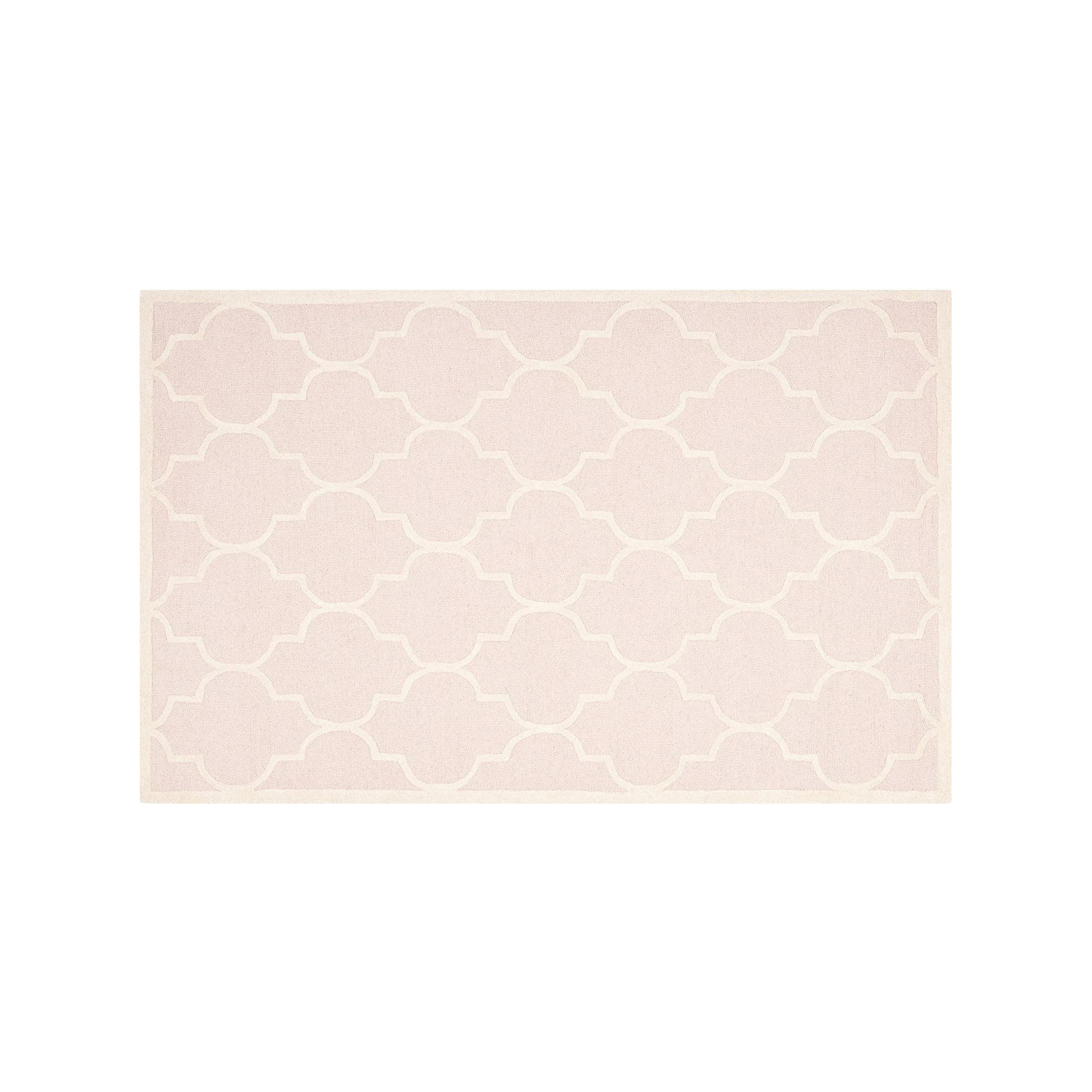 Safavieh Cambridge Trellis Wool Rug, Light Pink Ivory