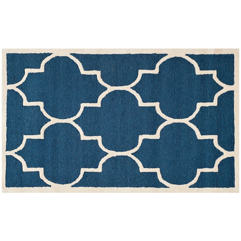 Safavieh Cambridge Trellis Wool Rug, Blue, 8X10 Ft