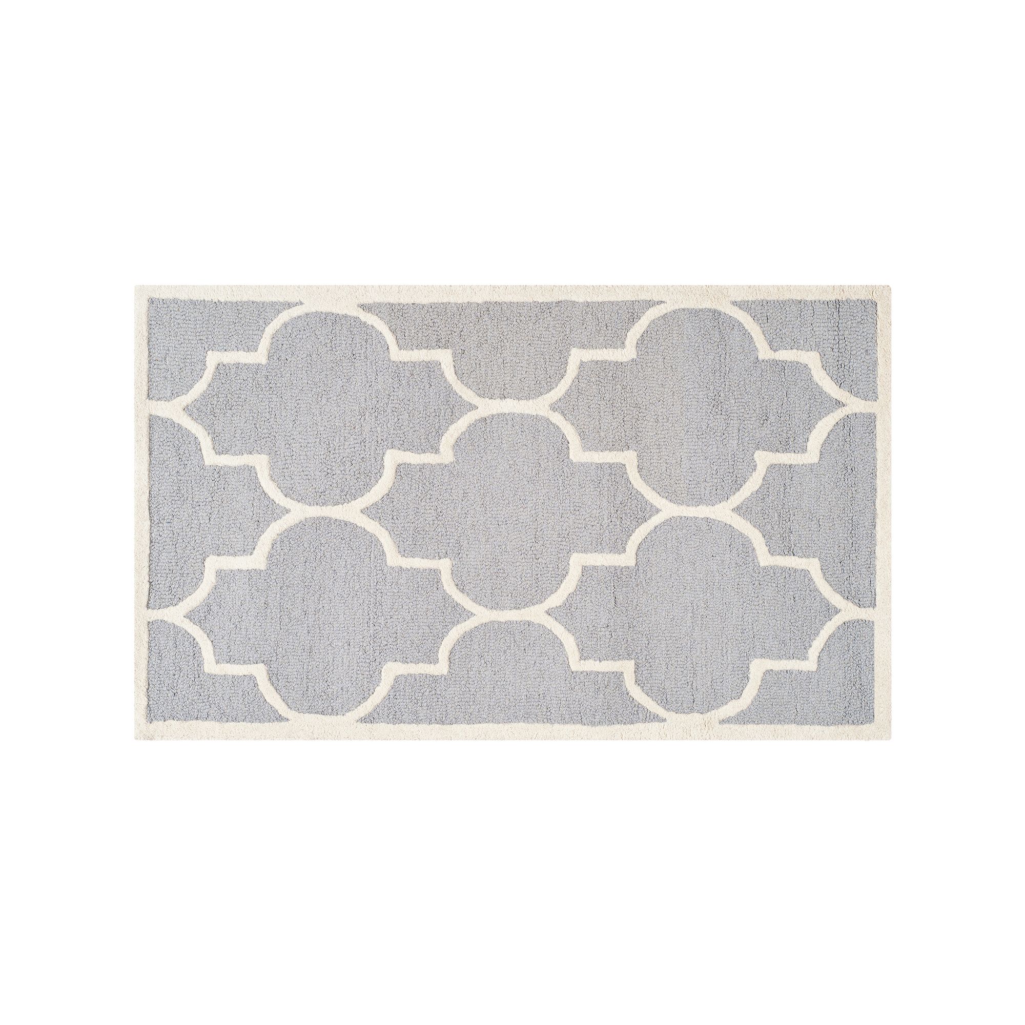 Safavieh Cambridge Trellis Wool Rug, Silver Ivory