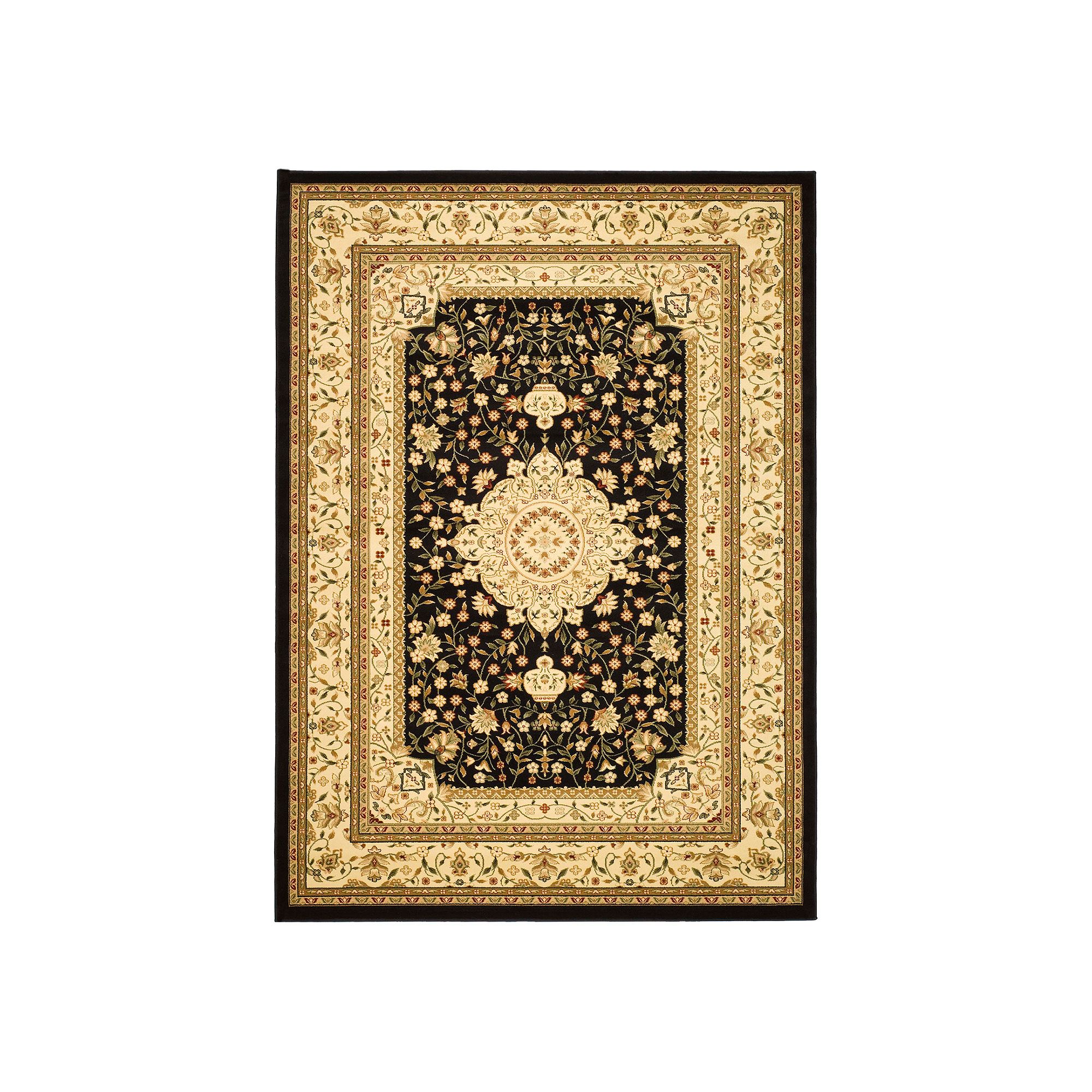 Safavieh Lyndhurst Medallion Floral Rug, Black Ivory