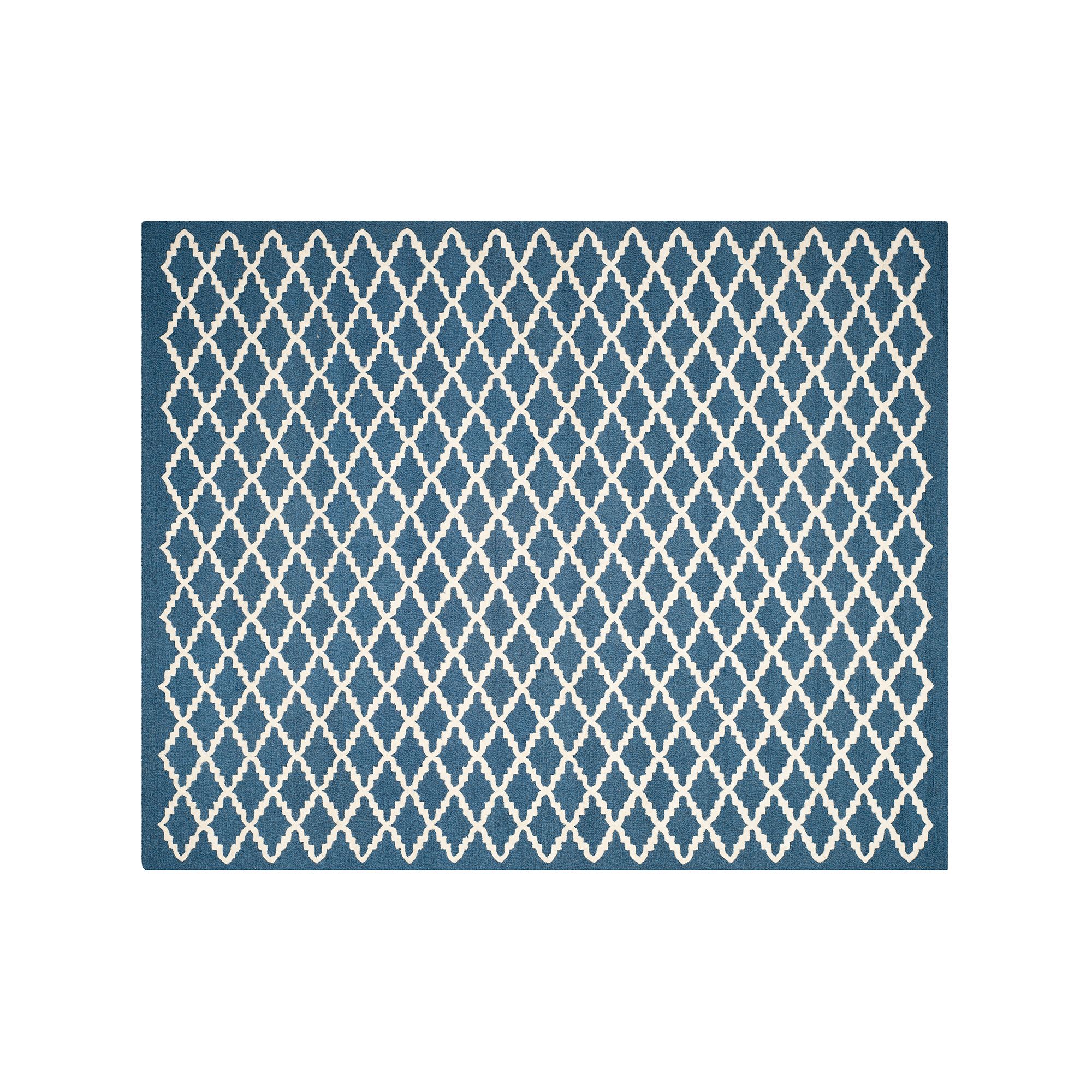 Safavieh Cambridge Narrow Lattice Wool Rug, Navy Ivory
