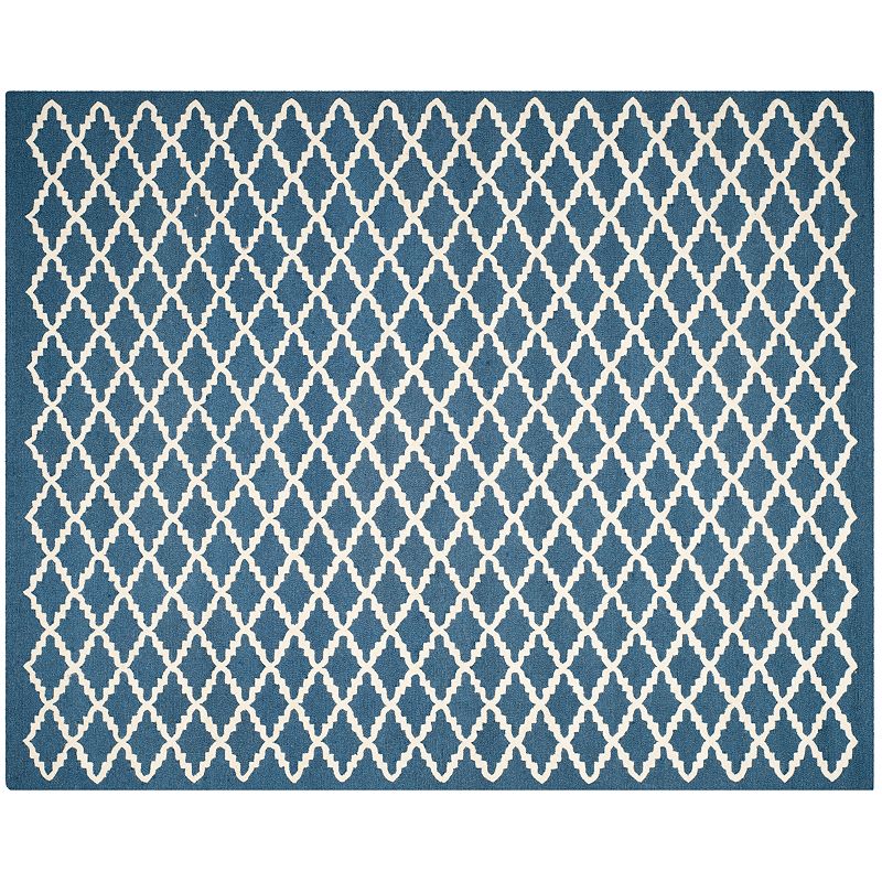 Safavieh Cambridge Lattice Wool Rug, Blue, 6X9 Ft