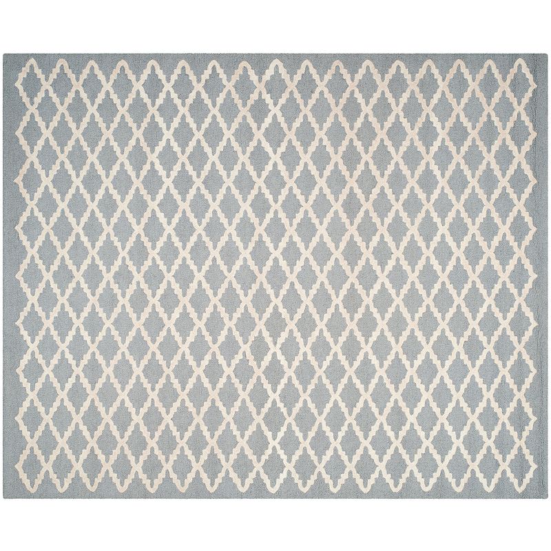 Safavieh Cambridge Lattice Wool Rug, Silver, 8X10 Ft