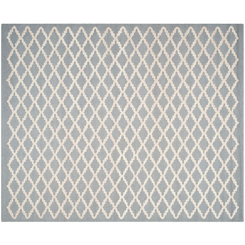 Safavieh Cambridge Lattice Wool Rug, Silver, 8X10 Ft