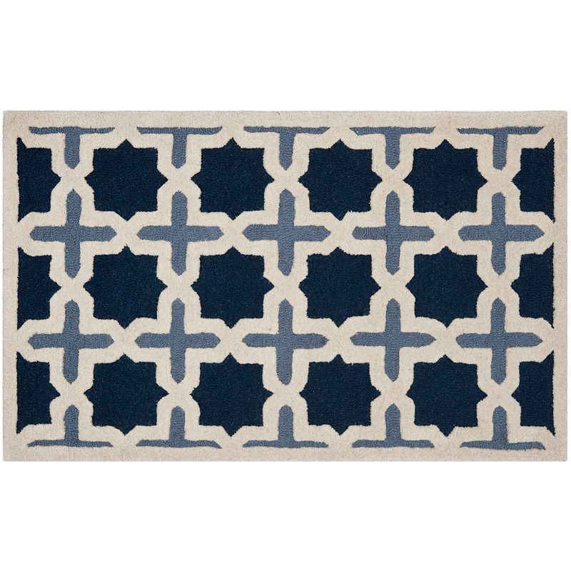 Safavieh Cambridge Blue Trellis Wool Rug, Light Blue, 8X10 Ft