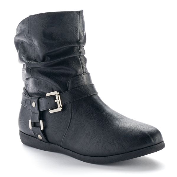 SO® Women's Harness Slouch Ankle Booties