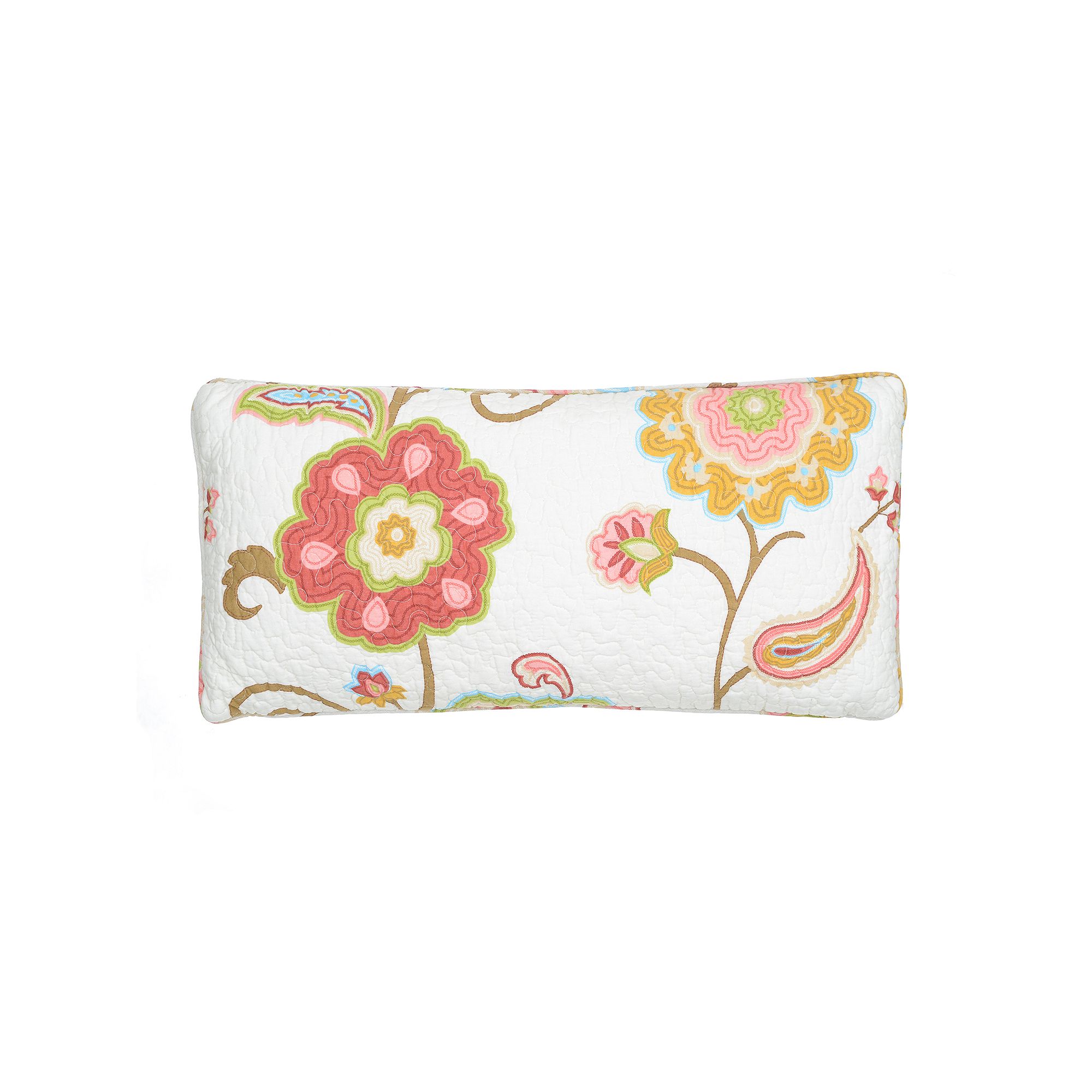 Ashbury Spring Quilted Throw Pillow, Ivory
