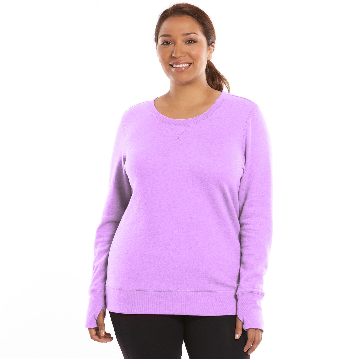 Sweatshirt Tek Gear Taille M Bleu Heather – Micro Polaire Doux, Neuf Avec étiquette – Cadeau Noël