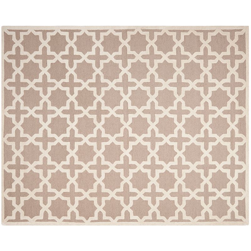 Safavieh Cambridge Trellis Wool Rug, Lt Beige, 5X8 Ft