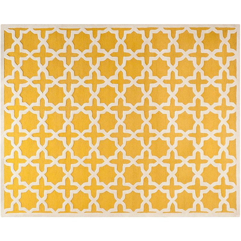 Safavieh Cambridge Trellis Wool Rug, Gold, 8X10 Ft