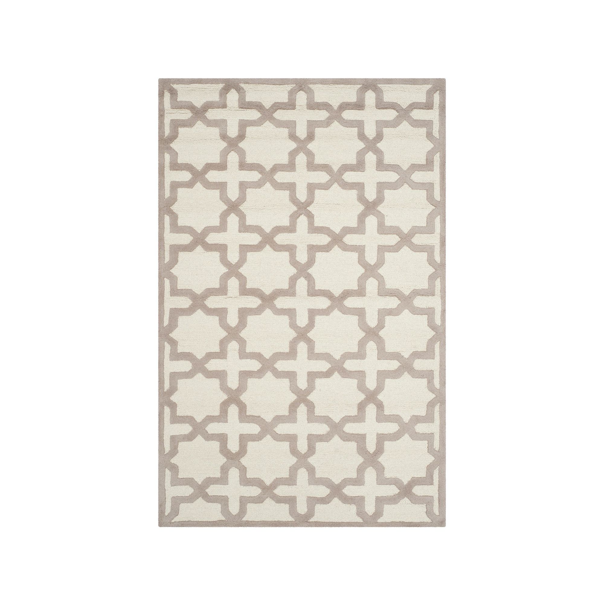 Safavieh Cambridge Trellis Wool Rug, Ivory Beige