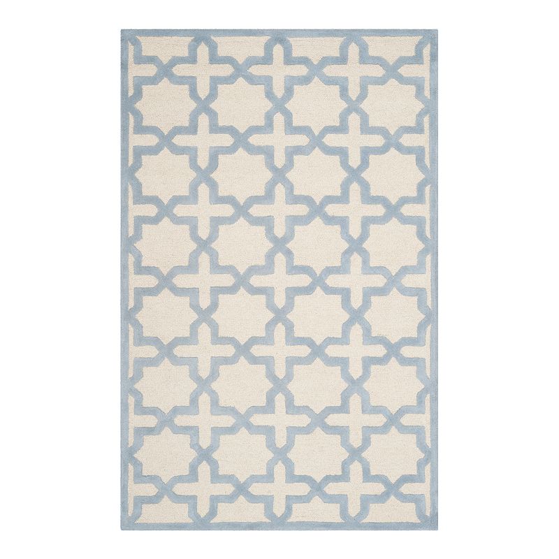 Safavieh Cambridge Trellis Wool Rug, Natural, 5X8 Ft