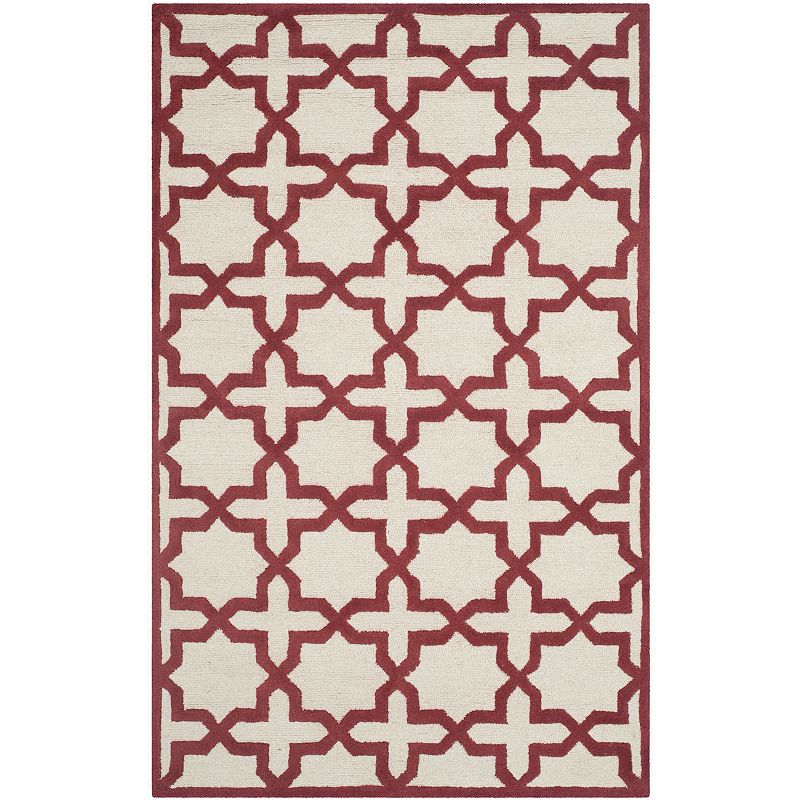 Safavieh Cambridge Trellis Wool Rug, Natural, 5X8 Ft