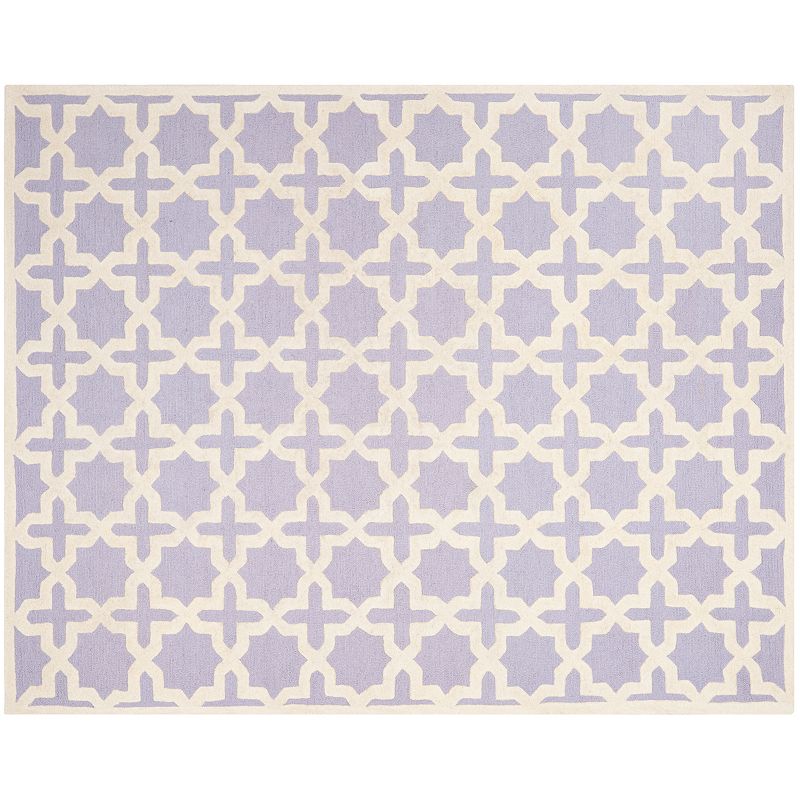 Safavieh Cambridge Trellis Wool Rug, Lt Purple, 6X9 Ft