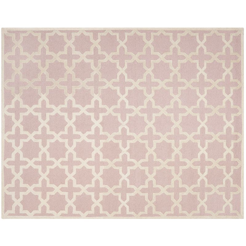 Safavieh Cambridge Trellis Wool Rug, Light Pink, 8X10 Ft