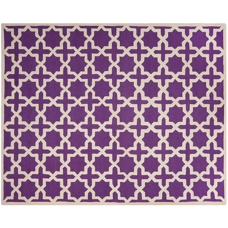 Safavieh Cambridge Trellis Wool Rug, Purple, 8X10 Ft