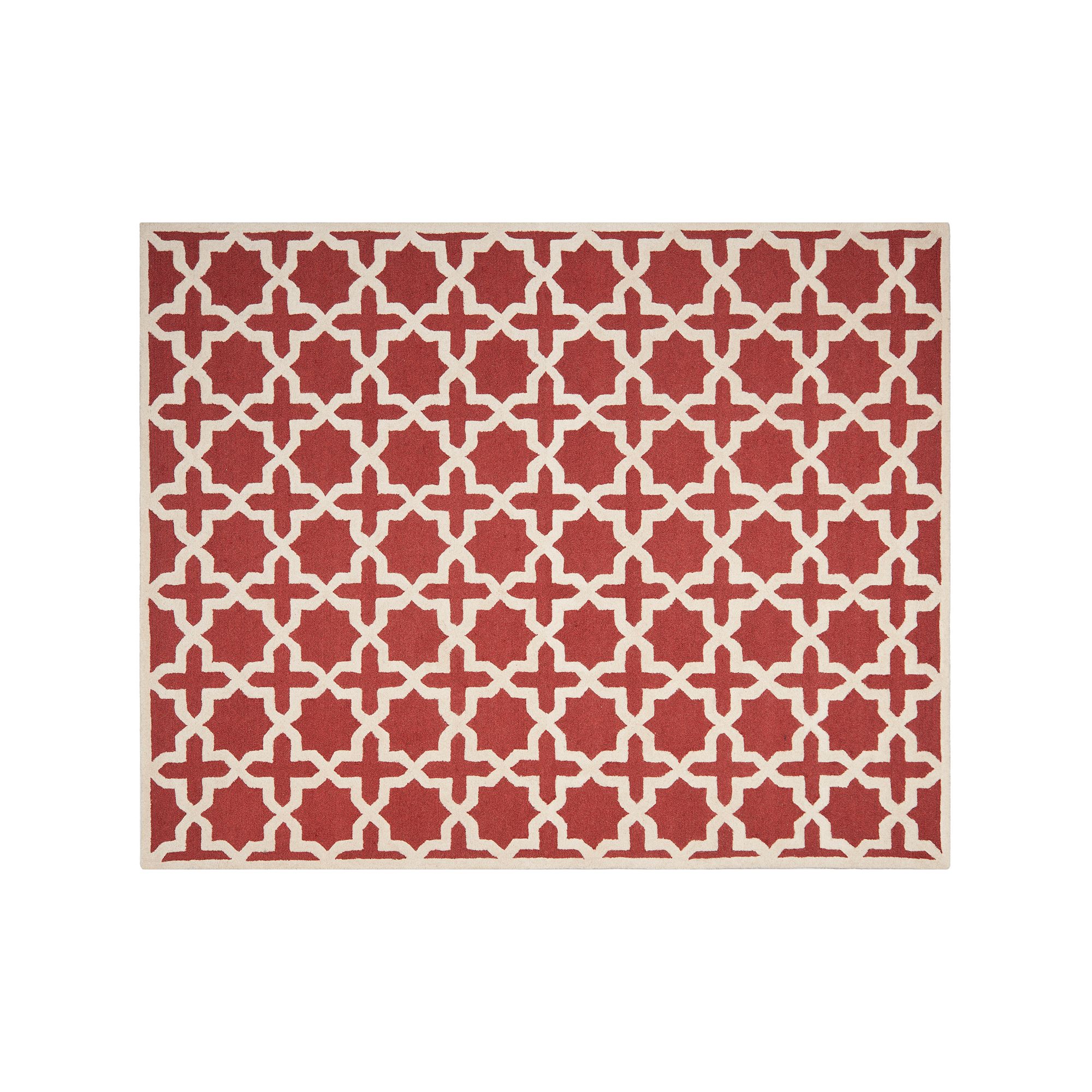 Safavieh Cambridge Trellis Wool Rug, Rust Ivory