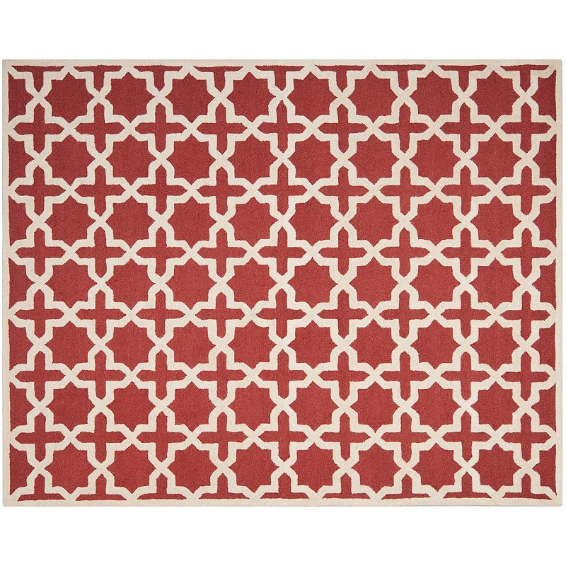 Safavieh Cambridge Trellis Wool Rug, Drk Orange, 6Ft Rnd