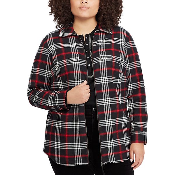 Chaps flannel hotsell shirt jacket