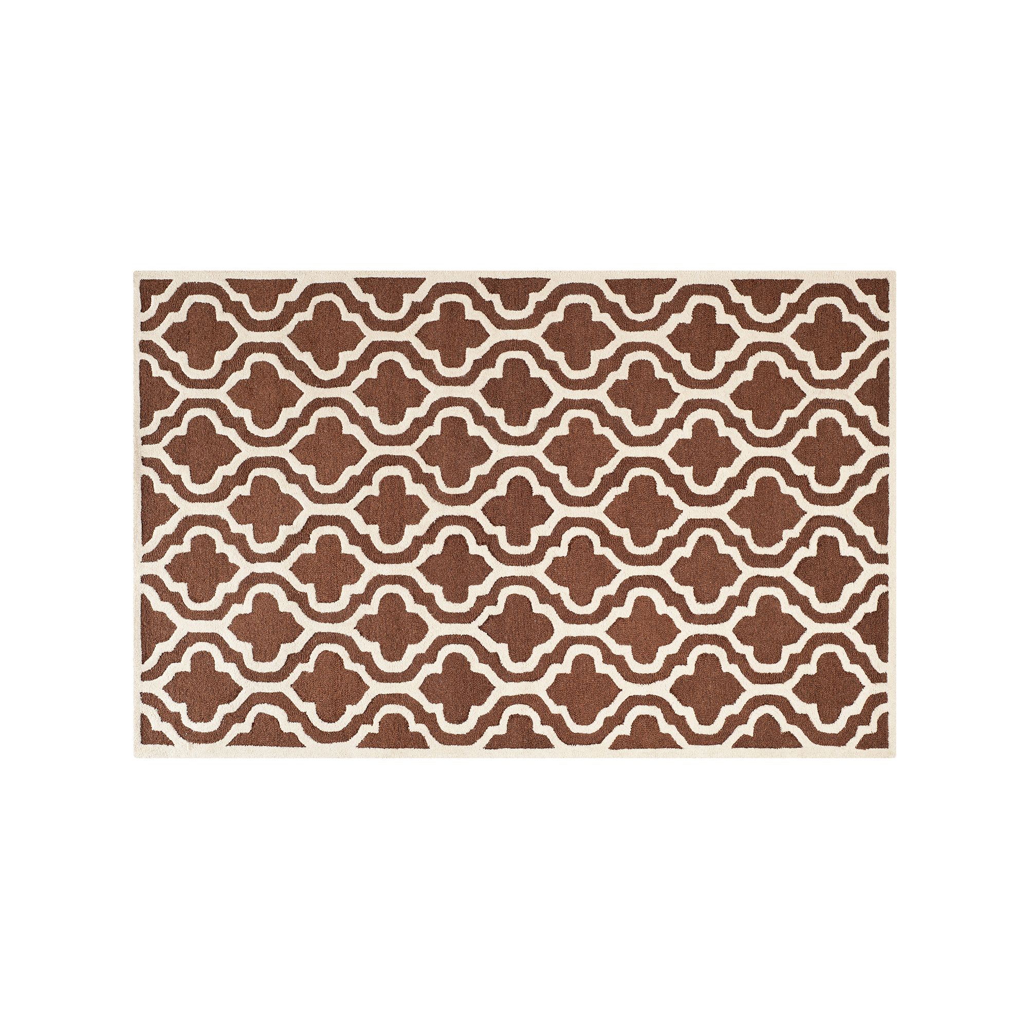 Safavieh Cambridge Trellis Wool Rug, Dark Brown