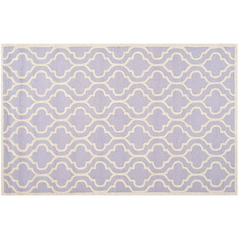 Safavieh Cambridge Trellis Wool Rug, Lt Purple, 5X8 Ft