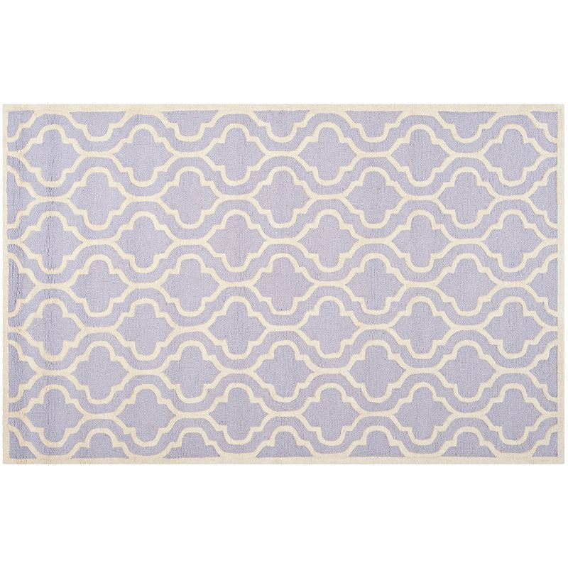 Safavieh Cambridge Trellis Wool Rug, Lt Purple, 5X8 Ft